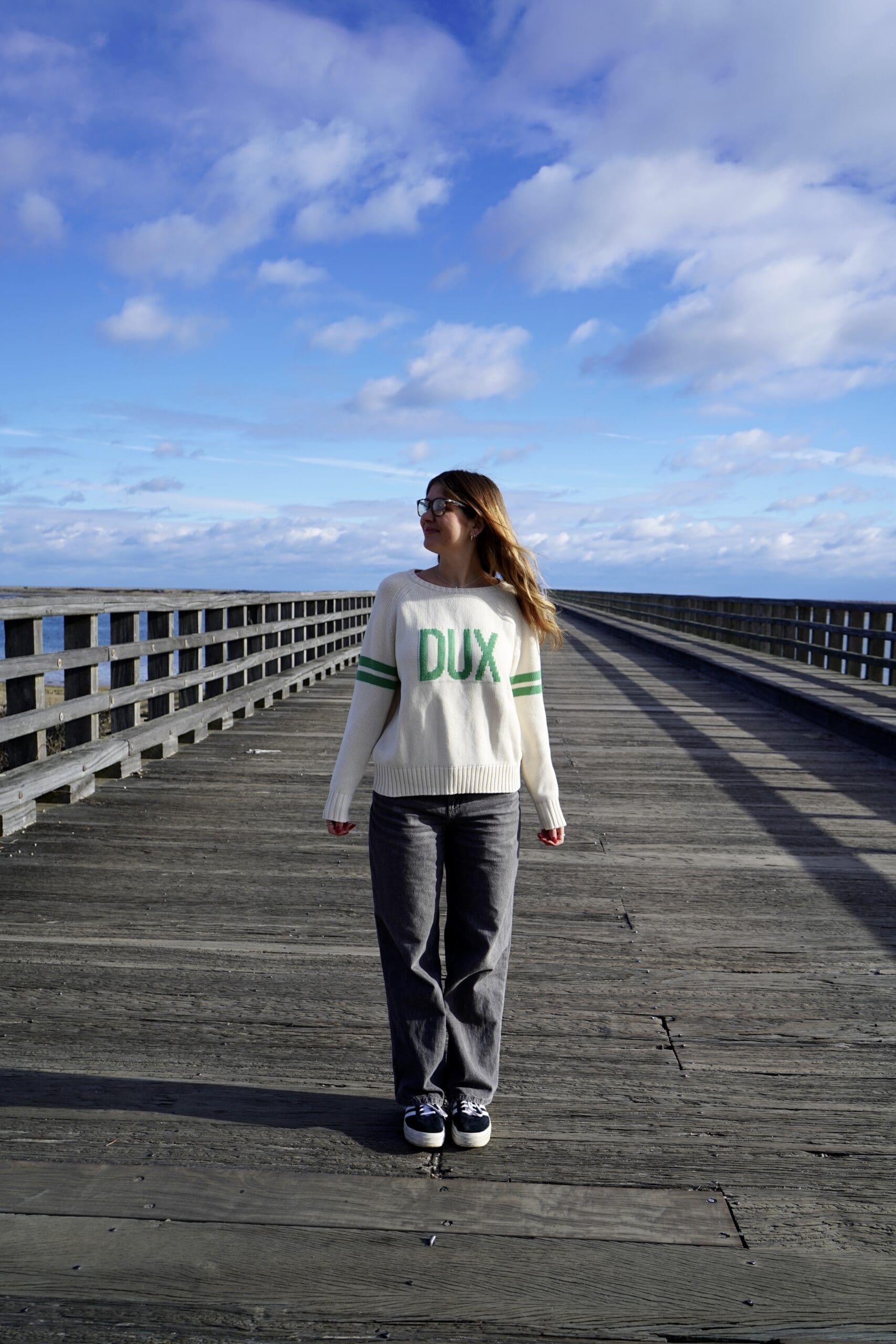 Pink Pineapple Custom Made “DUX” Duxbury, Massachusetts Sweater - Image 2