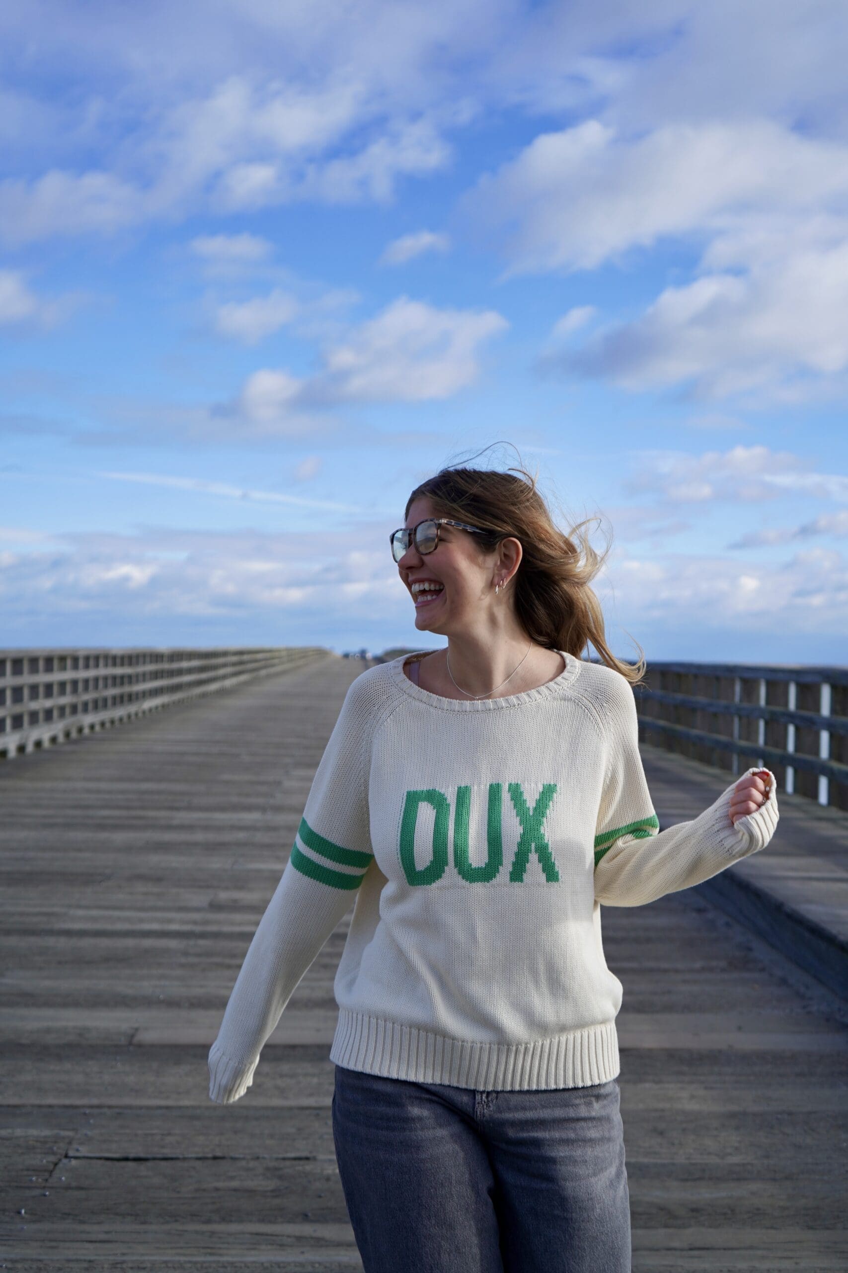Pink Pineapple Custom Made “DUX” Duxbury, Massachusetts Sweater - Image 4