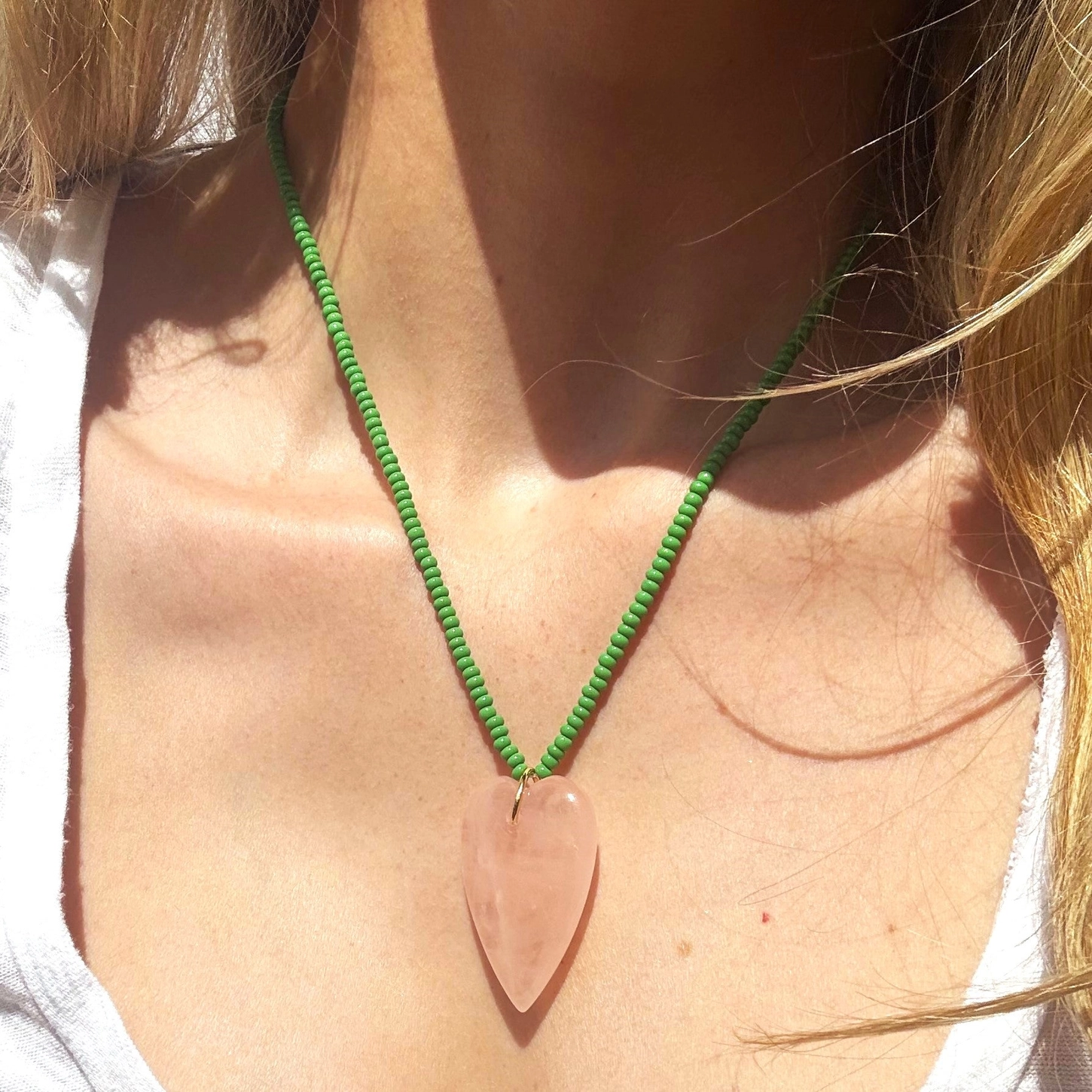 The Silver Wren Heart Stone Necklace - Image 5