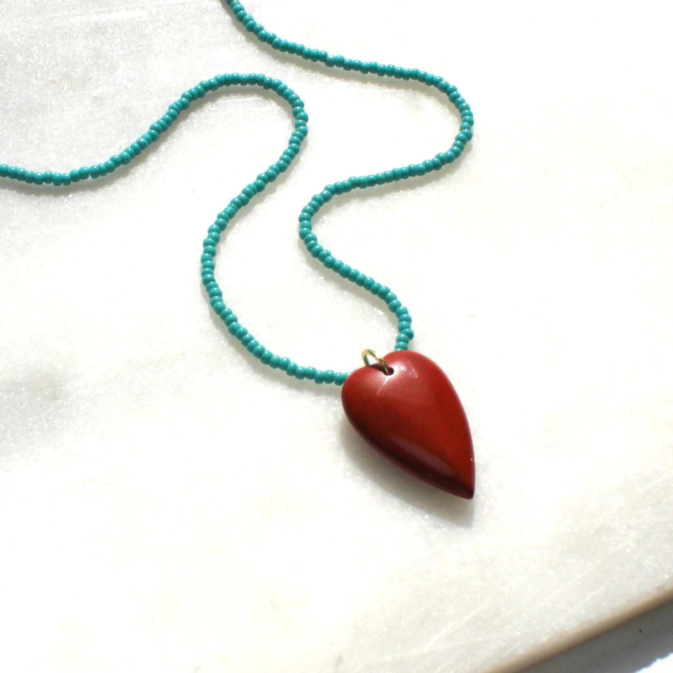 The Silver Wren Heart Stone Necklace - Image 2