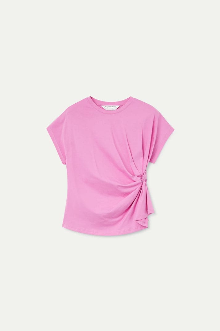 Compañía Fantástica Asymmetrical Pink T-Shirt - Image 6