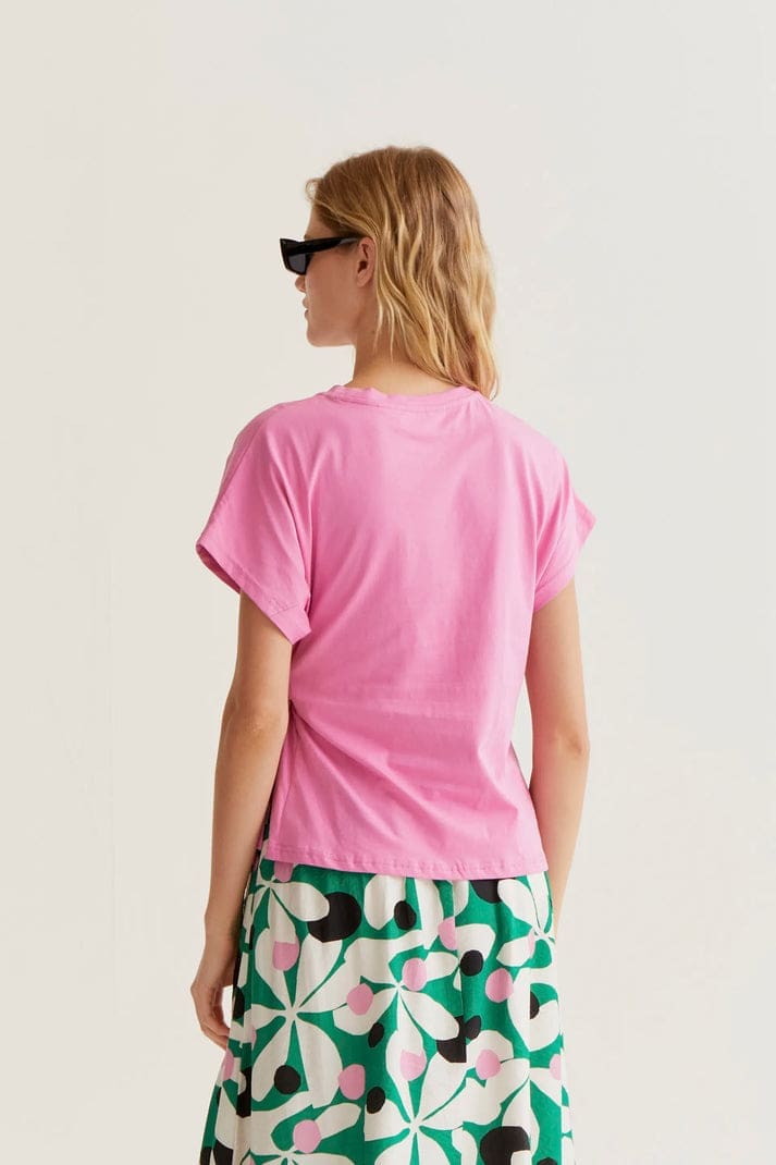 Compañía Fantástica Asymmetrical Pink T-Shirt - Image 2