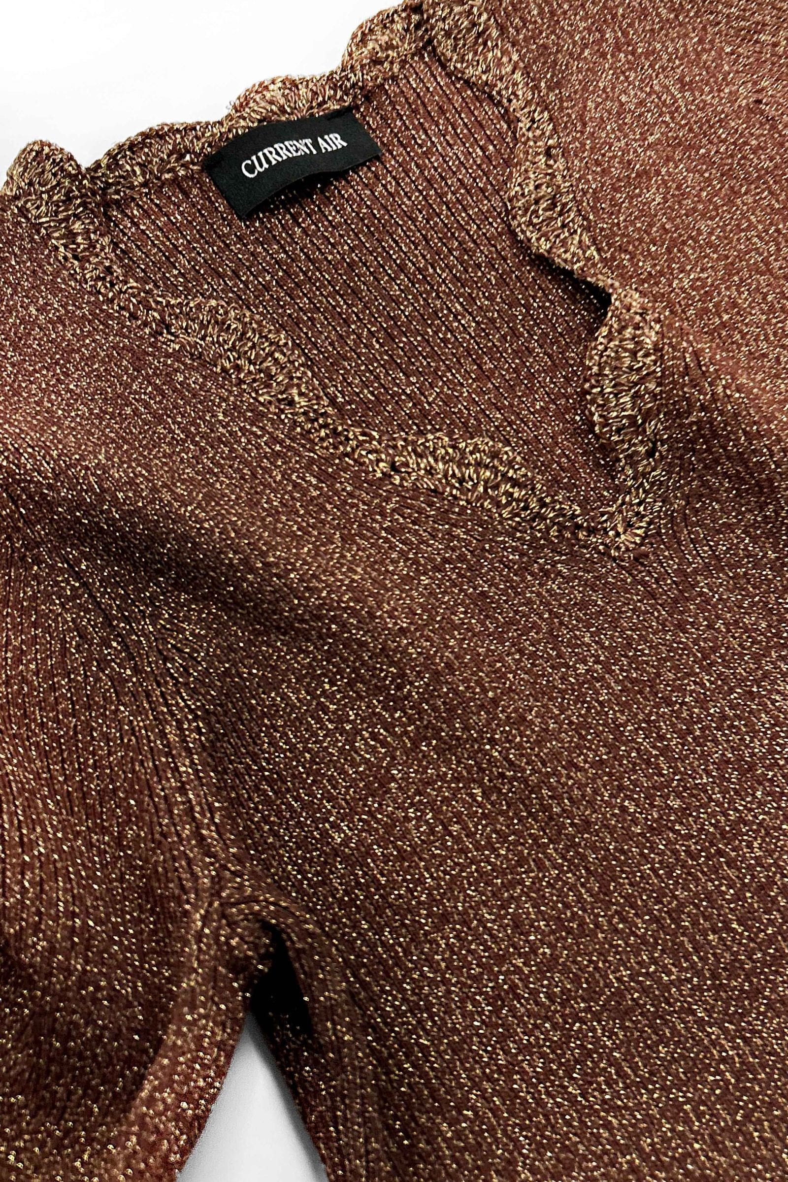 Current Air Metallic Scalloped Neck-Line Sweater - Image 5