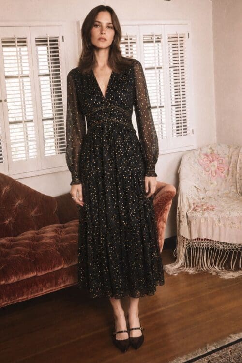 Current Air Gold Star Dress